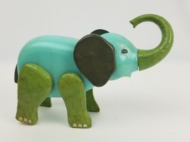 Vintage Fisher Price Little People Circus Blue Elephant w/ Green Legs Odd Colors - £12.44 GBP