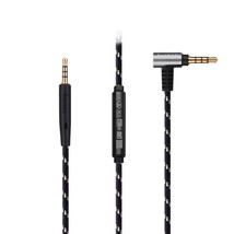 Nylon Audio Cable with mic For Creative Hitz WP380 AURVANA PLATINUM/GOLD... - £15.70 GBP