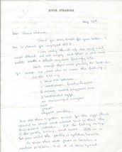 Joyce Stranger Signed Handwritten Letter &amp; Salmon Casserole Recipe - £39.34 GBP