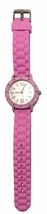 Pink Womens Aeropostale Quartz Watch +Storage Tub Rhinestone Bezel Silic... - $17.50