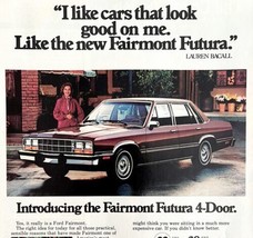 Ford Fairmont Futura Lauren Bacall 1980 Advertisement Vtg Automotobilia DWEE24 - £31.26 GBP