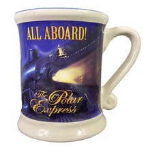 Polar Express Vintage Mug Coffee Warner Bros All Aboard Train Coffee Hot Santa - £12.79 GBP