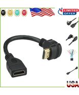 Premium 0.5FT HDMI Extension Cable - Gold Plated High-Speed 90-Degree Co... - $192.83 MXN