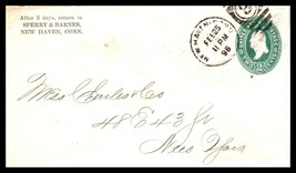 1896 US Cover - Sperry &amp; Barnes, New Haven, Connecticut to NYC J12 - £2.36 GBP