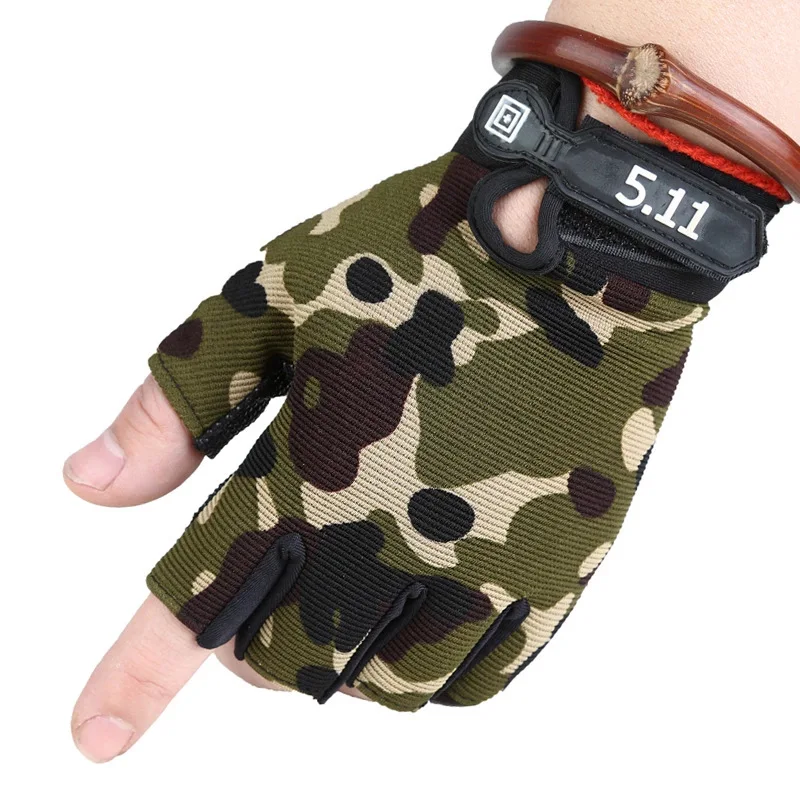 Anti-Slip Fingerless gloves Men Half Finger Fishing Cycling Gloves Outdoor   Equ - £82.15 GBP