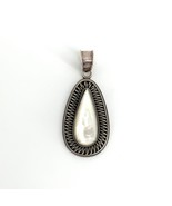 Vintage Sterling Silver BA Suarti White MOP Pear shaped Mother of Pearl ... - $74.25