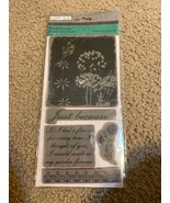 TPC Rubber Cling Stamps FLORAL COLLAGE Flower Beautiful - $14.01