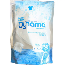 Dynamo Naked &amp; Free Laundry Gel Pacs 50 count 1 bag new - $332.60 MXN