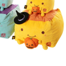 Halloween pumpkin Cushion Hannari  Stuffed Toy Cushion Size L Japan Gift Cute - £44.32 GBP