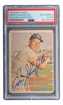 Enos Slaughter Signed 1957 Topps #215 New York Yankees Trading Card PSA/DNA - £76.05 GBP