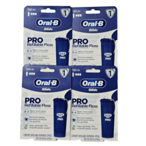 4 Pack Oral-B Glide Pro Refillable Floss Slides Easily Remove Plaque 131yd - £25.07 GBP