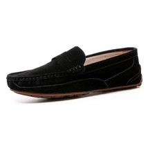 Spring Summer Brown Men Flats Casual Leather Moccasins Slip-on Handmade Sneakers - £61.61 GBP