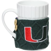 Miami Hurricanes Cable Knit Sweater 16 Oz Coffee Mug New In Box - £5.36 GBP