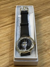 NEW Promowatch Michael Jackson Watch Black Leather Band KG JD - $39.60