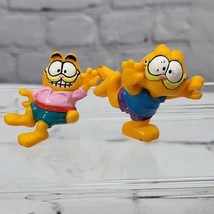 Vintage 80s Garfield PVC Figures Cake Toppers Lot Of 2 Jim Davis Comic S... - $7.91