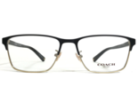 Coach Eyeglasses Frames HC 5139 9346 Black Gold Square Full Rim 54-17-145 - £55.29 GBP