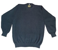 Alpakaandmore Mens 100% Baby Alpaca Wool Sweater Jumper (Medium, Dark blue) - £149.81 GBP