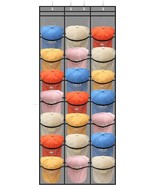 Hat Rack for Baseball Caps Hat Organizer for Wall or Door  24 Clear Deep... - $32.03 CAD