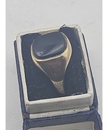 Vintage GENT'S Cartier 9ct Gold Onyx Signet Ring Hallmarked UK – 2.88g – Size S - $529.29