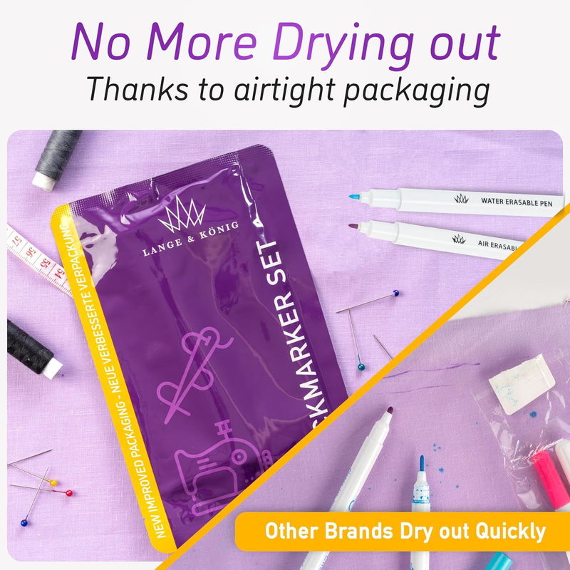 Lange & König Air & Water Erasable Fabric Markers for Sewing Products - Sewing S Item image 6