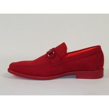 Men's TAYNO Shoes Soft Micro Suede Slip-on Loafer THE CAPRIO S Red image 5