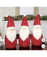 Set of 3 Ceramic Santa Claus Figurines 16.5&quot; Tall Christmas Holiday Deco... - $1,617.14 MXN