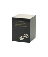 At Peace Memorials Monumental Memorials Pet Paws Pearl Inlay Black, Medium Urn - $390.00
