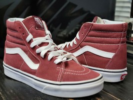 Vans Old Skool HI Burgundy Red/White Skateboard Shoes Kid 4.5 Women 6 - £29.55 GBP