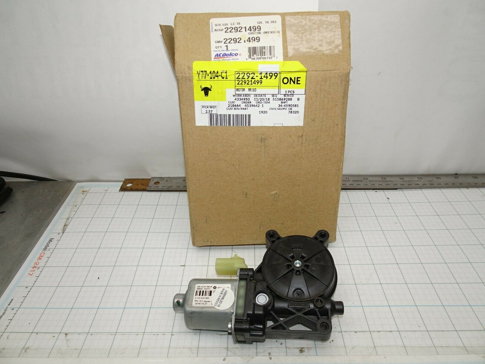 GM 22921499 Power Window Motor Right Rear RH  OEM NOS General Motors - $42.55