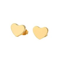 Stainless Steel Women&#39;s Earrings Love Heart Stud Earrings Fashion Jewelry (Adjus - £19.69 GBP