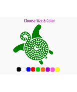 Sea Turtle with Spiral Sticker Decal Laptop Car Window Wall CHOOSE SIZE ... - $3.18+