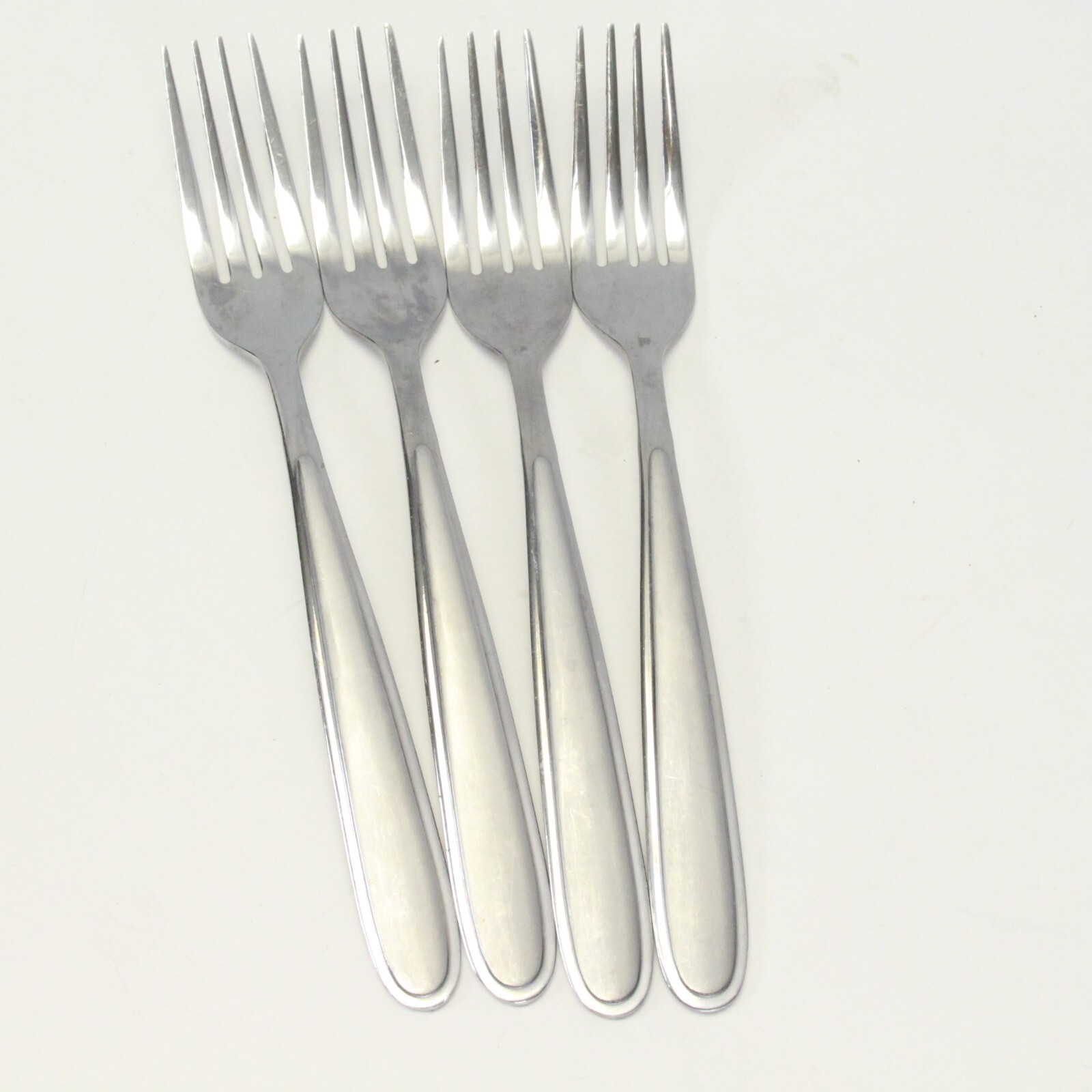 Oneida Peninsula Castle Jordan Laura Dinner Forks 7 7/8&quot; Stainless Lot of 4 - $14.69
