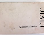 2000 Honda Civic Coupe Owner&#39;s Manual Original 2 Door [Paperback] Honda - $35.30