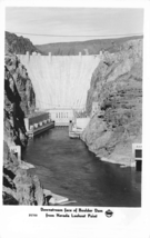 Downstream Face of Boulder Dam As Seen Lookout Point Nevada Postcard RPPC M18 - £11.08 GBP