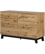 6-Drawer Double Dresser By South Shore Bellami In Nordik Oak. - £215.47 GBP