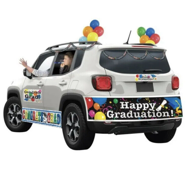 21 pieces Ea - 2 pack deal Graduation Car Decorating Kit Party Box - $38.60