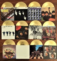 1996 The Beatles Apple Corp Sports Time Gold Record Complete 12 Card Set - £71.94 GBP