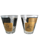 VTG Eyeglass Lens Advertising Cocktail Shot Glasses Gold Benjamin Frankl... - £47.29 GBP