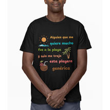 AiumhKle Men Black Graphic Tees Sunshine Beach Coconut Tree Tshirt CrewNeck - £11.62 GBP