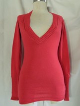 American Eagle Outfitters Womens L/S Cotton Blend Pink V Neck Sweater S/P  - $11.83