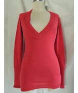 American Eagle Outfitters Womens L/S Cotton Blend Pink V Neck Sweater S/P  - $16.17 CAD