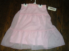 Girls Amy Byer 6x NWT pink sheer &amp; fabric layered skirt w/ beads &amp; sequin trim - £7.90 GBP