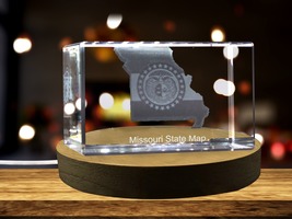 LED Base included | Missouri 3D Engraved Crystal 3D Engraved Crystal Keepsake - £32.14 GBP+