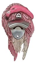 Tropical Paradise Wading Bird Pink Flamingo Wall Mounter Beer Bottle Opener - $401.93 MXN