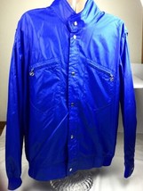 Vintage Obermeyer 70s Blue Nylon Wind Ski Shirt Jacket Mens Small - £58.23 GBP