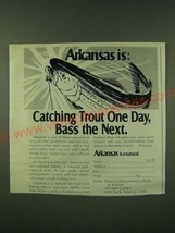 1978 Arkansas Department of Parks &amp; Tourism Ad - Arkansas is: Catching trout  - £14.46 GBP