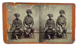 Antique Stereoview Southern Scenes 2 African American Boys Chimney Sweeps Photo - £160.76 GBP