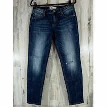 Maurices Womens Jeans Skinny Fit True Blue Distressed Mid Rise Size 30 (... - £9.36 GBP