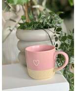 Pink Stoneware Mug with Outline Heart - $27.98 CAD