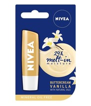 Nivea BUTTERCREAM VANILLA lip balm/ chapstick -1 pack - Made in EU FREE ... - £7.01 GBP